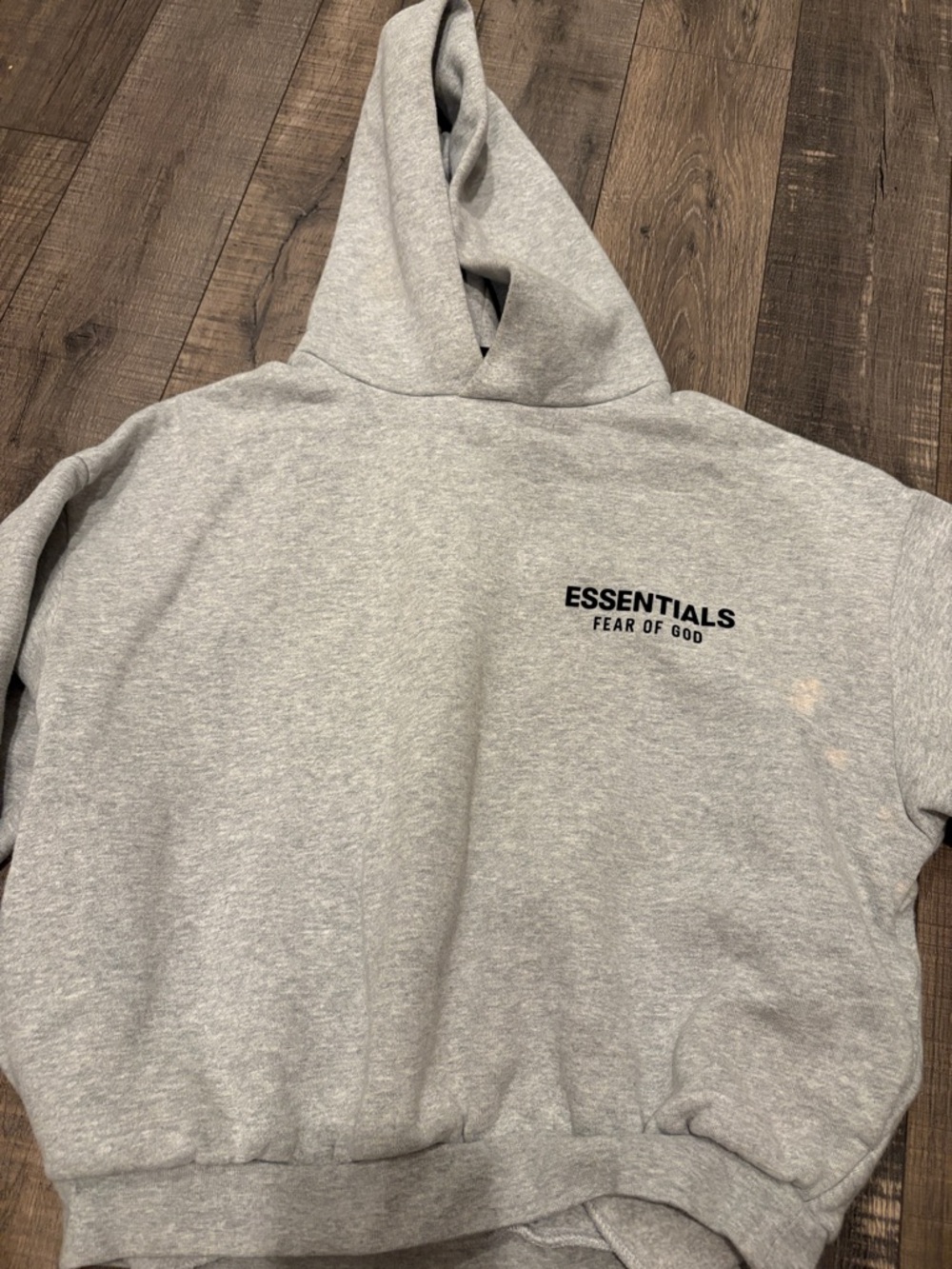Essentials Men's Light Gray Crewneck Hoodie Sweatshirt